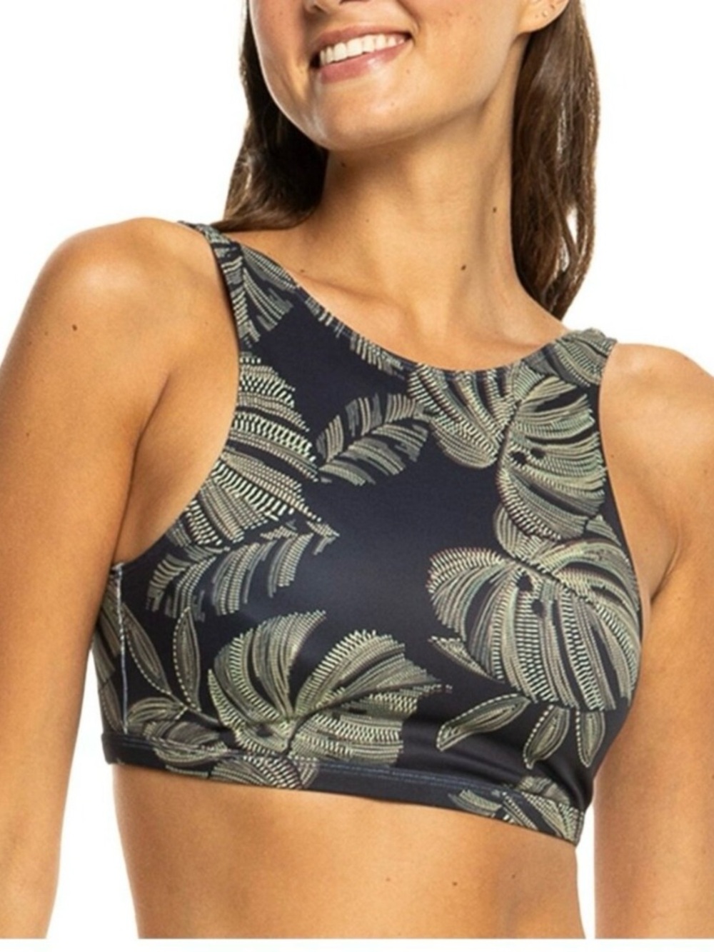 Roxy Women’s Pro The Pop Up Crop Bikini Top NWT Size Small
